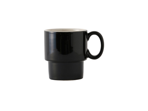 Tuxton B4M-1003 3-1/4" 10 Oz. Ceramic Black Mug (2 Dozen Per Case)
