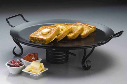 American Metalcraft GS81 18" Dia. Round Wrought Iron Black Griddle