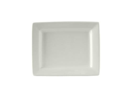 Tuxton BWH-0703 Ceramic White Rectangular Plate (1 Dozen)