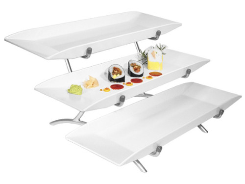 Cal-Mil SR1033-39 18"L x 23"W x 12"H Rectangular Melamine Tier Display Set