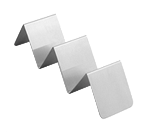 American Metalcraft HTSH3 8" L x 2" W x 2" H Stainless Steel Taco Holder