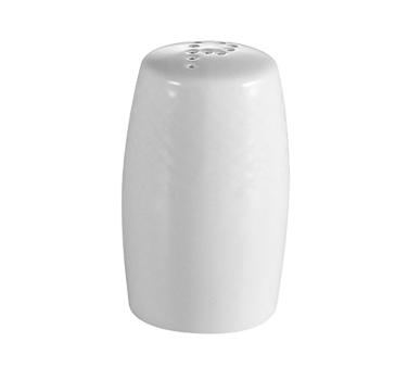 CAC China BST-PS 1.38" Dia. Super White Porcelain Round Embossed Boston Pepper Shaker (4 Dozen Per Case)