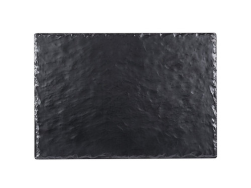 Cal-Mil 1522-1014-65M Melamine Black Rectangular Faux Slate Serving Board