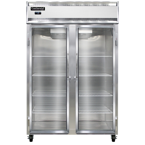 Continental Refrigerator 2FNSAGD 52" W Two-Section Glass Door Freezer - 115 Volts