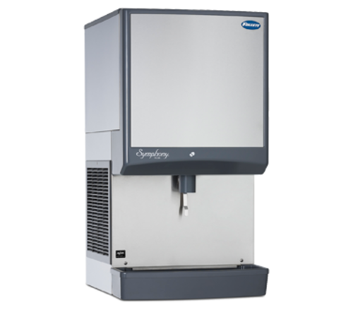 Follett LLC 25CI414W-LI Symphony Plus 25 Series Water Cooled Chewblet Countertop Ice Maker with 25 lb. Bin and Lever Dispense - 115 Volts, 425 Lbs.