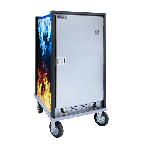 Cres Cor HC2UA11 28.75"W Aluminum Solid Door Mobile Hot and Cold Fire-N-IceCube Cabinet