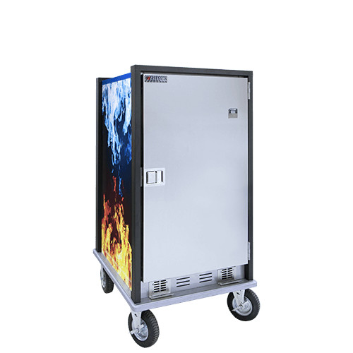 Cres Cor HC2UA11 28.75"W Aluminum Solid Door Mobile Hot and Cold Fire-N-IceCube Cabinet