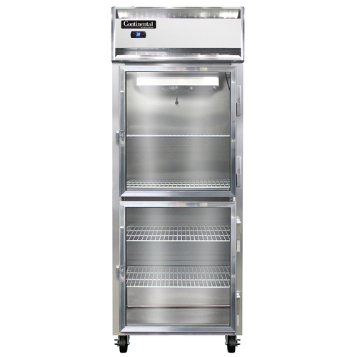 Continental Refrigerator 1RESNGDHD 28.5" W One-Section Glass Door Reach-In Extra-Wide Refrigerator