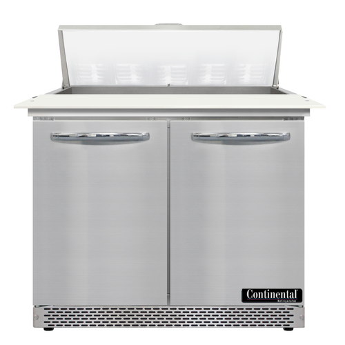 Continental Refrigerator D36N10C-FB 36" W Two-Section Two Door Designer Line Sandwich Unit