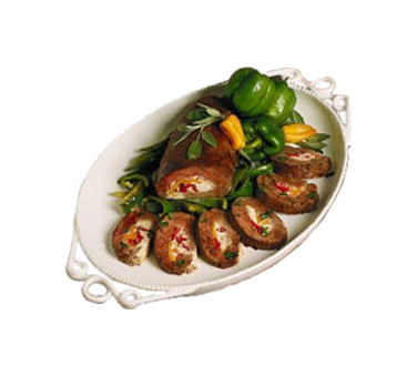 Bon Chef 2105PWHT Ceramic Pearl White Bolero Platter