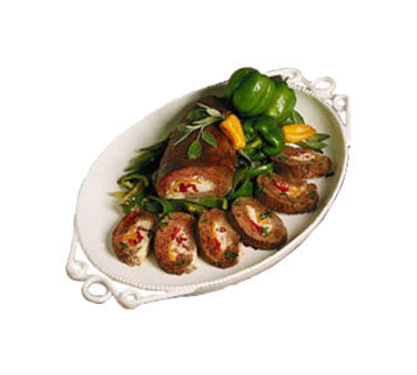 Bon Chef 2105PWHT Ceramic Pearl White Bolero Platter