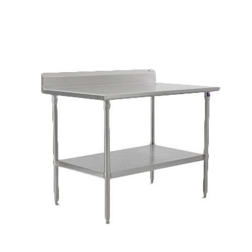 John Boos ST6R5-3084GSK 84"W x 30"D Stainless Steel Top with 5" Backsplash Work Table