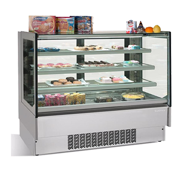 Infrico USA IDC-VON18PR 75.31" W Stainless Steel Full Service Refrigerated Flat Display Case - 115 Volts