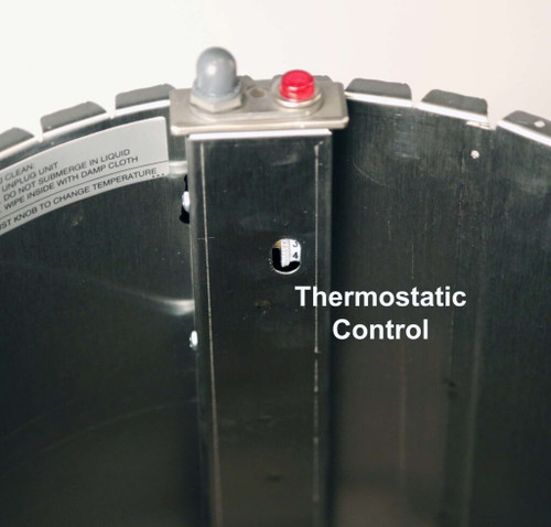 Lakeside 914 Adjust-a-Fit 7.5" Dia. Round Stainless Steel 1-Tube Heated Shielded Dish Dispenser