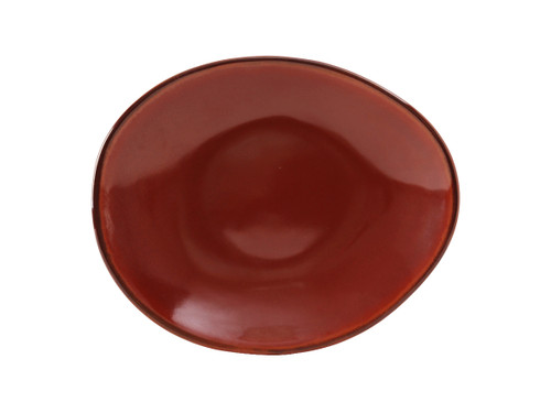 Tuxton GAR-651 Ceramic Red Rock Oval Ellipse Plate (1 Dozen)