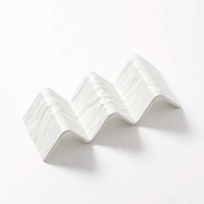 American Metalcraft THMW3 8" L x 3" W x 2" H Melamine Taco Holder