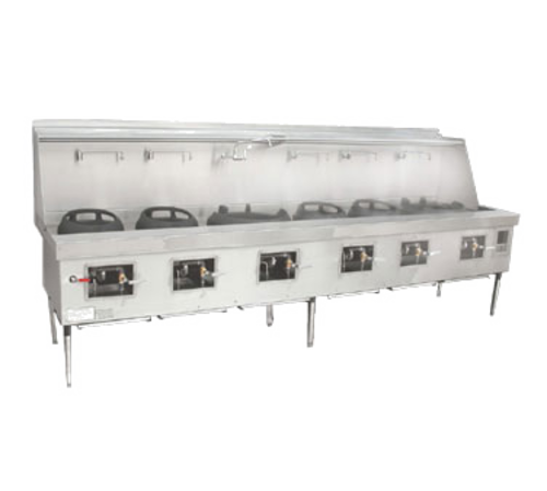 Town YF-6-SS-LP 138" W Liquid Propane Wok Range