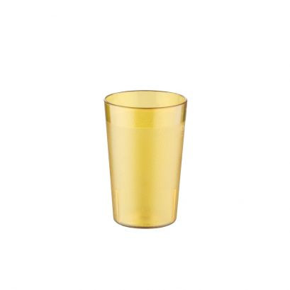 CAC China BVPT-08AM 8 Oz. Amber SAN Plastic Tumbler (6 Dozen Per Case)
