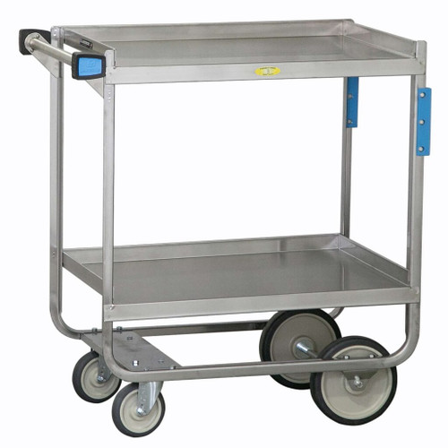 Lakeside 521 34.5" H 700 Lbs. Stainless Steel Solid 2-Shelf Utility Cart