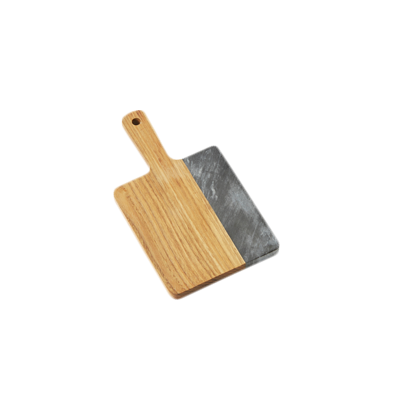 American Metalcraft OWBB9 Wood Olive Wood and Black Marble Square Serving Peel