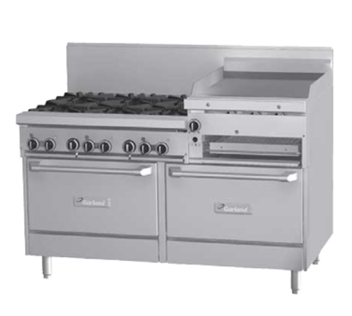 Garland GF60-6R24RR 60" Gas GF Starfire Pro Series Restaurant Range - 265,000 BTU