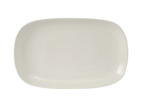Tuxton AMU-558 Ceramic Pearl White Rectangular Platter (1 Dozen)
