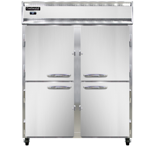 Continental Refrigerator 2RENHD 57" W Two-Section Solid Door Reach-In Extra-Wide Refrigerator