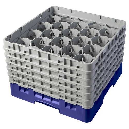 Cambro 20S1114186 Camrack Glass Rack With (6) Soft Gray Extenders - 2 Cases