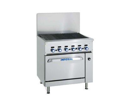 Imperial IR-48BR-XB-126 NG 48" Natural Gas Pro Series Restaurant Series Range Match - 155,000 BTU