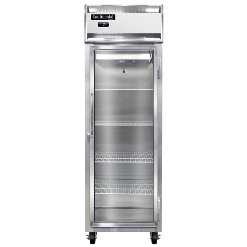 Continental Refrigerator 1FNSSGD 26" W One-Section Glass Door Reach-In Freezer - 115 Volts