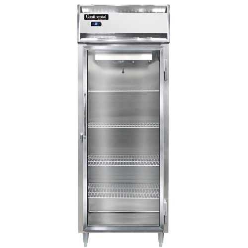 Continental Refrigerator D1RESNSSGD 28.5" W One-Section Glass Door Reach-In Designer Line Wide Refrigerator