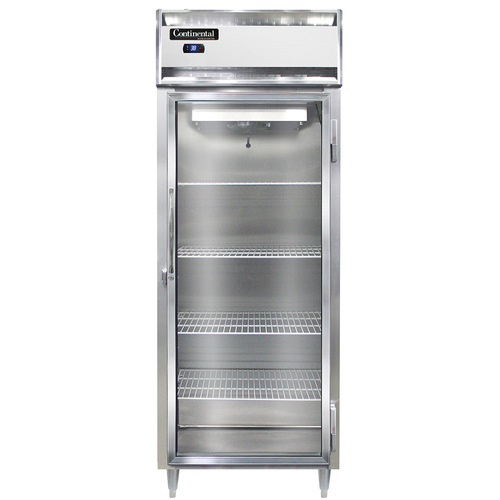 Continental Refrigerator D1RESNSSGD 28.5" W One-Section Glass Door Reach-In Designer Line Wide Refrigerator