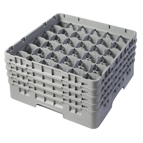 Cambro 36S800151 Camrack Glass Rack With (4) Soft Gray Extenders - 2 Cases