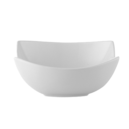 CAC China BTF-B7 32 Oz. Super White Porcelain Rectangular Butterfly Bowl (3 Dozen Per Case)