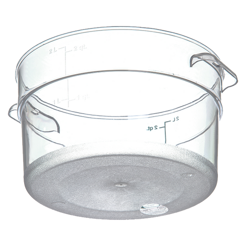 Carlisle 1076307 2 Qt. Clear Round StorPlus Food Storage Container