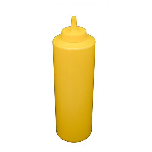 CAC China SQBT-24Y 32 Oz. Yellow Plastic Squeeze Bottle (6 Pack Per Case)