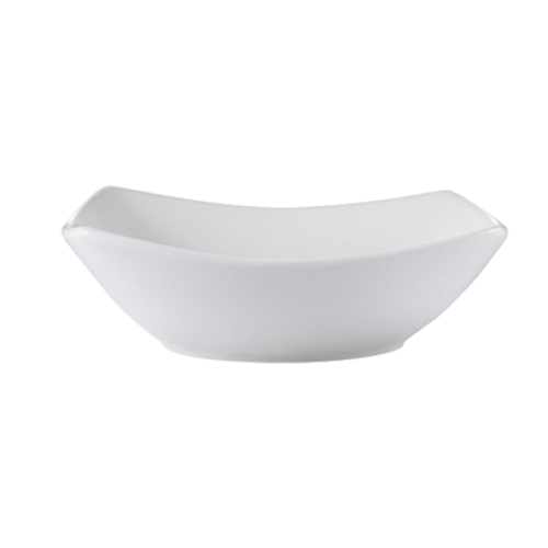 CAC China R-HB7 16 Oz. Super White Porcelain Rectangular RCN Specialty Bowl (3 Dozen Per Case)