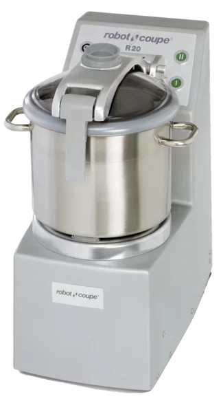 Robot Coupe R20 20 L. Stainless Steel Bench Style Vertical Cutter or Mixer - 208-240 Volts, 5.5 HP