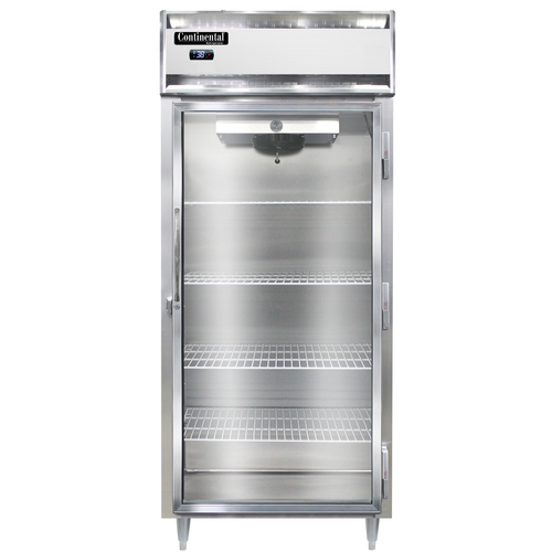 Continental Refrigerator D1RXSNGD 36.25" W One-Section Glass Door Reach-In Designer Line Extra-Wide Refrigerator