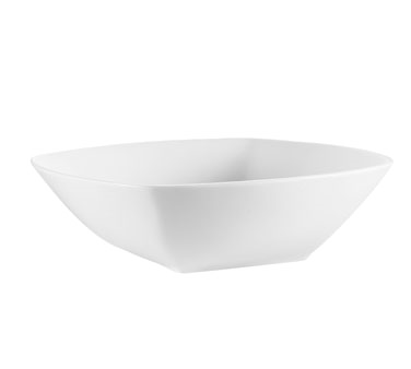 CAC China MAJ-B7 24 Oz. White Bone China Square Majesty Bowl (3 Dozen Per Case)