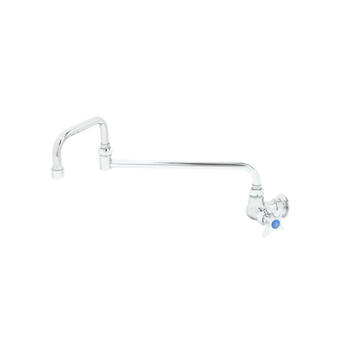 T&S Brass B-0260 Sink Faucet single 18" long extended double joint swing nozzle wall mounted