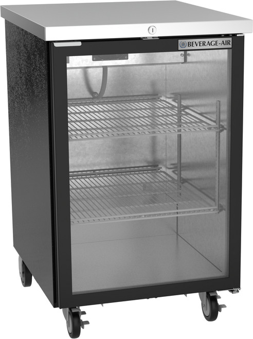 Beverage Air BB24HC-1-G-B 24"W One-Section Glass Door Refrigerated Back Bar Storage Cabinet