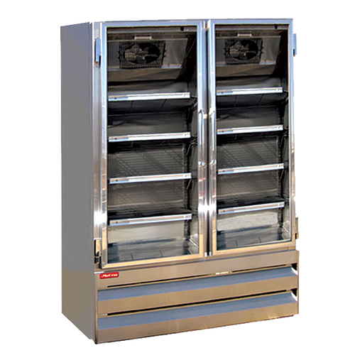 Howard McCray GF42BM-S-FF 52.25"W Two-Section Glass Door Freezer Frozen Foods Merchandiser