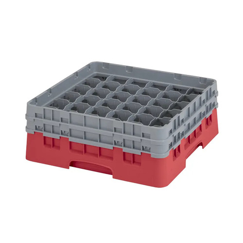 Cambro 36S434163 Camrack Glass Rack With (2) Soft Gray Extenders - 4 Cases