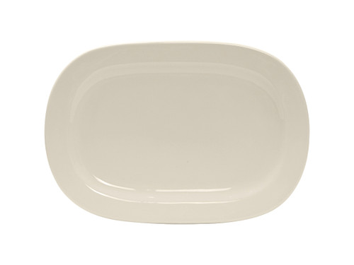 Tuxton BEH-116M Ceramic American White/Eggshell Rectangular Daytona Platter (1 Dozen)