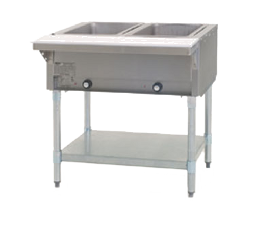 Eagle Group DHT2-120 2 Pan Electric Hot Food Table Open Base - 120 Volts