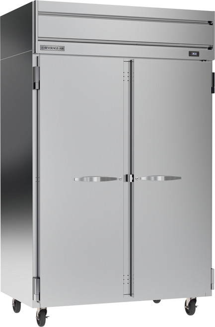 Beverage Air HRP2HC-1S 52" W Two-Section Solid Door Reach-In Horizon Series Refrigerator