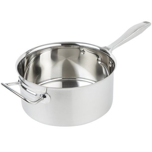 Vollrath 47742 4.25 Qt. Stainless Steel and Aluminum Clad Bottom Intrigue Stainless Steel Sauce Pan