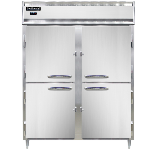 Continental Refrigerator D2FENPTHD 57"W Two-Section Solid Door Pass-Thru Designer Line Wide Freezer - 220 Volts