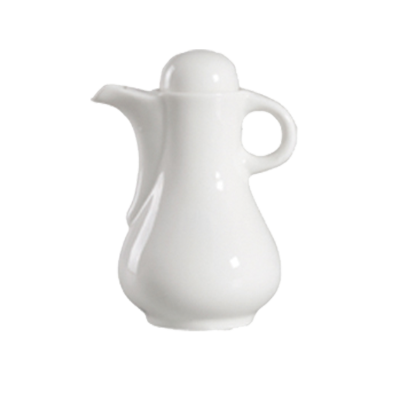 CAC China 101-SB 6 Oz. Bone White Porcelain Lincoln Soy Sauce Bottle (2 Dozen Per Case)